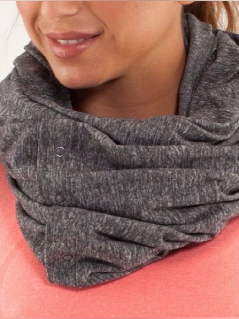 Lululemon Vinyasa Rulu Scarf Reversible Athleisure Cozy Heathered Grey One Size